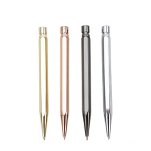 Promotional Polygonal Custom Brass Metal Copper Roller Ballpoint Cheap Pure Plated Copper Gold Pen Hexagonal